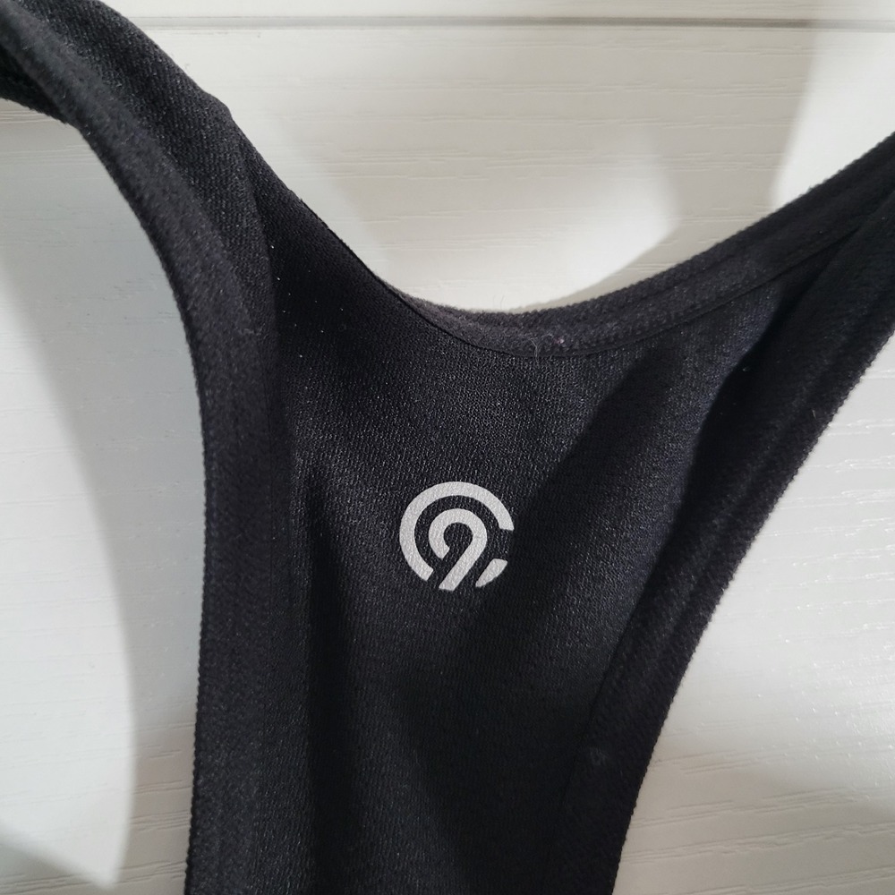 Champion Sports Bra Racerback Size L/XL Wireless Padded Mesh Black 1917 - Picture 5 of 6